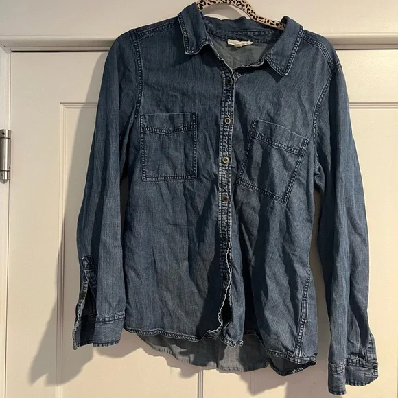 Eileen Fisher Denim Shirt - L - Picture 2 of 11